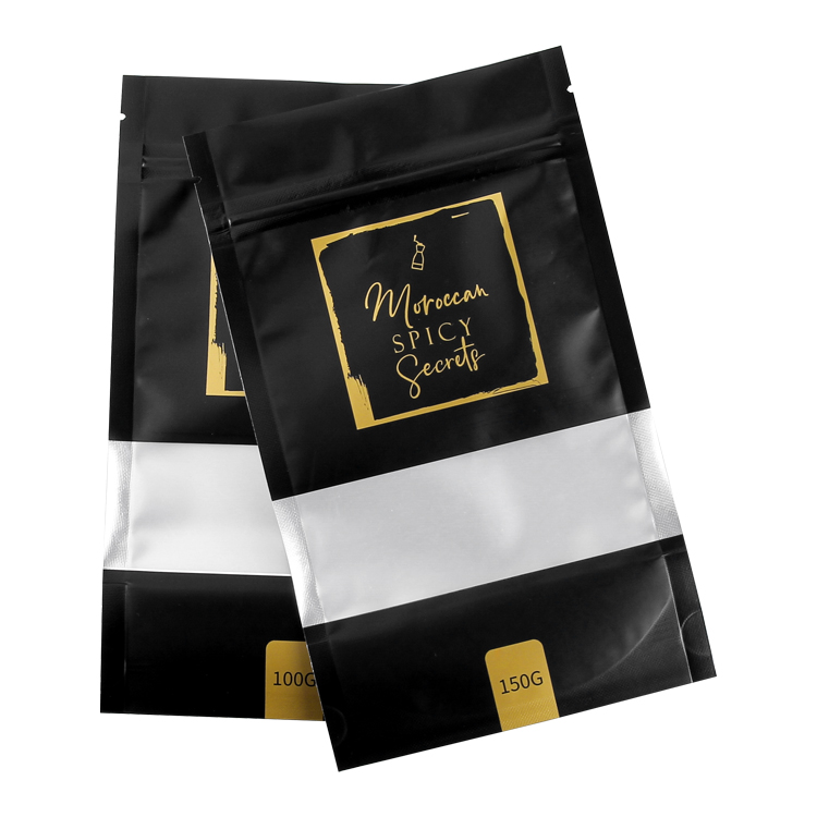 Custom Matte Stand Up Pouch with Window for Spice and Seasoning Powder Packaging Gallery 5
