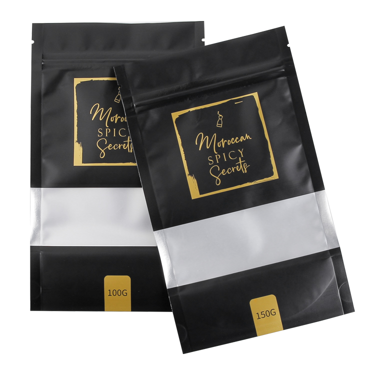 Custom Matte Stand Up Pouch with Window for Spice and Seasoning Powder Packaging Gallery 3