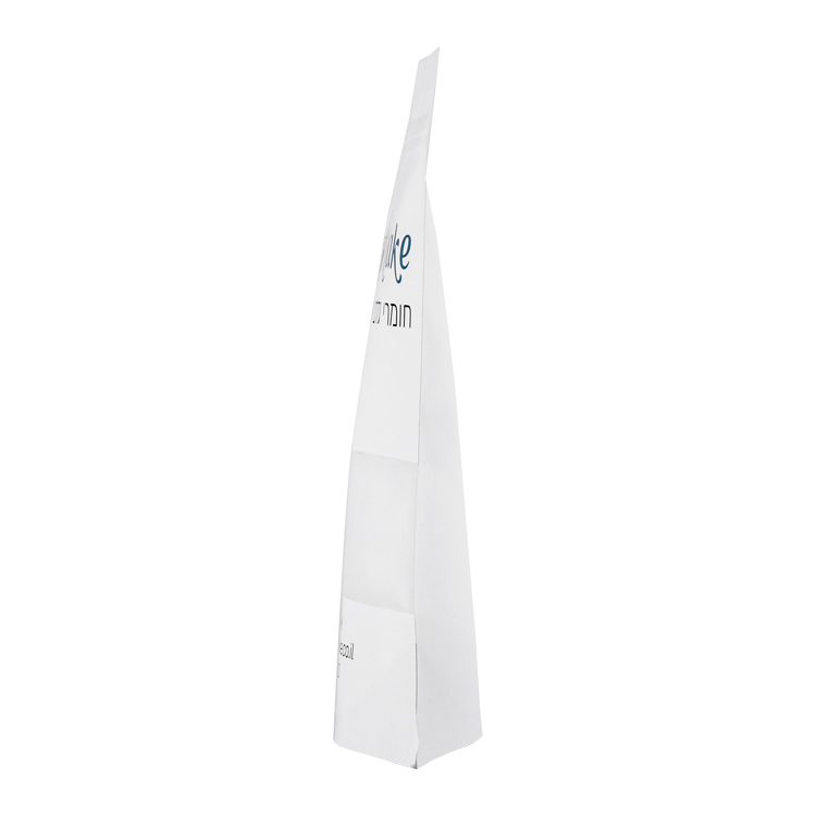 Custom White Kraft Paper Stand Up Pouch with Full-Length Window for Cake & Bakery Packaging Gallery 4