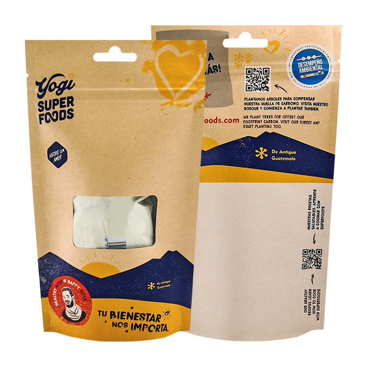 Custom Matte Three-Side Seal Pouch with Hang Hole for Superfoods & Healthy Snacks