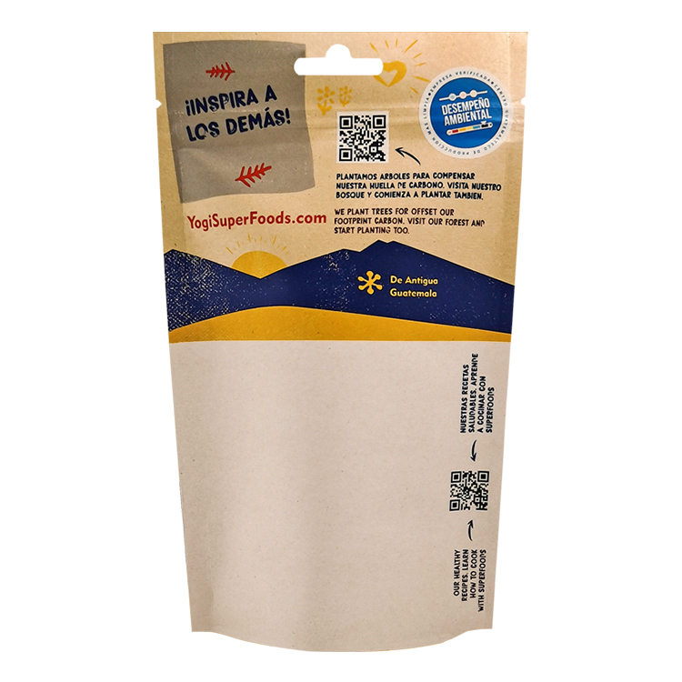 Custom Matte Three-Side Seal Pouch with Hang Hole for Superfoods & Healthy Snacks Gallery 3