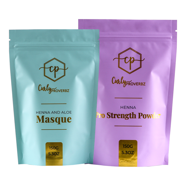 Custom Printed Matte Stand Up Pouch with Spot UV for Hair Masque and Cosmetics Powder