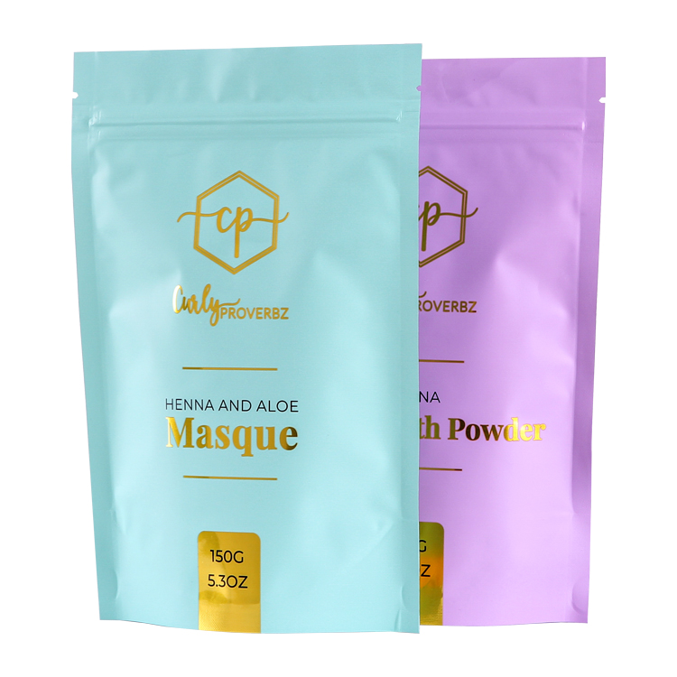 Custom Printed Matte Stand Up Pouch with Spot UV for Hair Masque and Cosmetics Powder Gallery 4