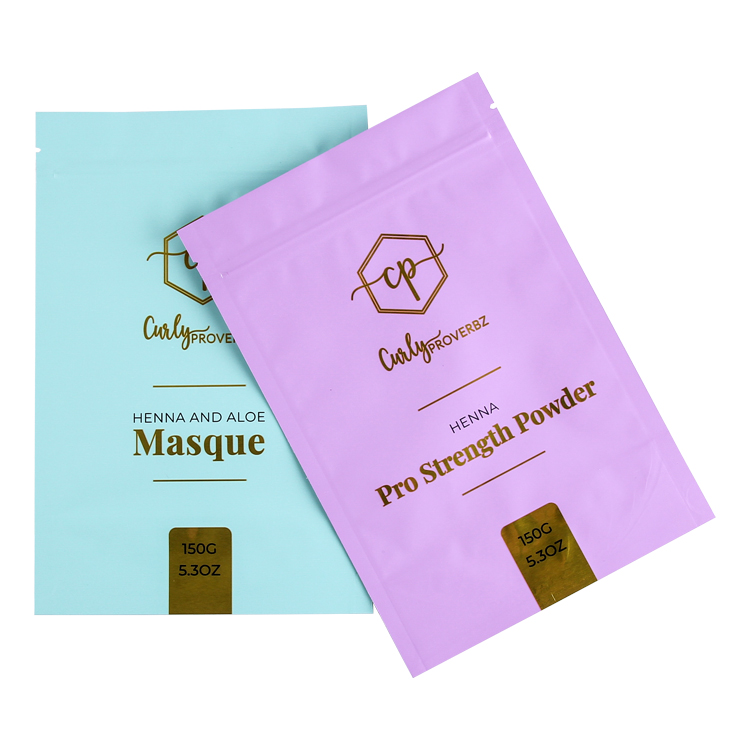 Custom Printed Matte Stand Up Pouch with Spot UV for Hair Masque and Cosmetics Powder Gallery 5