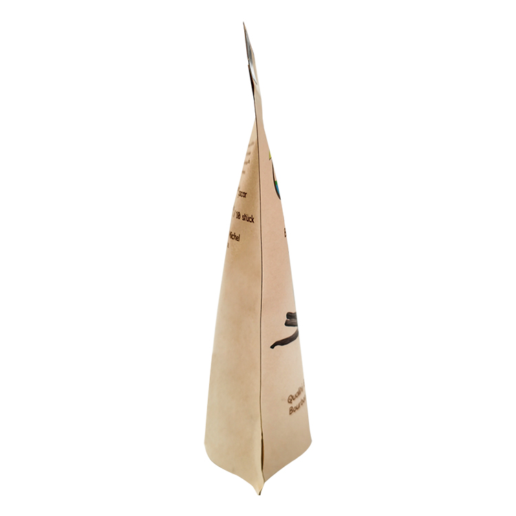 Custom Brown Kraft Paper Stand Up Pouch for Gourmet Vanilla Beans Packaging Gallery 5
