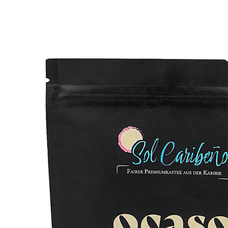 Custom Digitally Printed Matte Kraft Coffee Stand Up Pouch with Valve and Zipper (250g) Gallery 6
