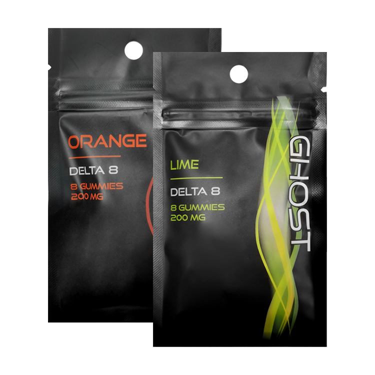 Custom Digitally Printed Matte Three-Side Seal Zipper Pouch for Delta 8 Gummies & Cannabis Edibles Gallery 5