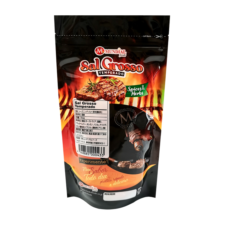 Custom Clear Window Stand Up Pouch with Nylon (NY/PE) for 750g BBQ Seasoning & Coarse Salt Gallery 3