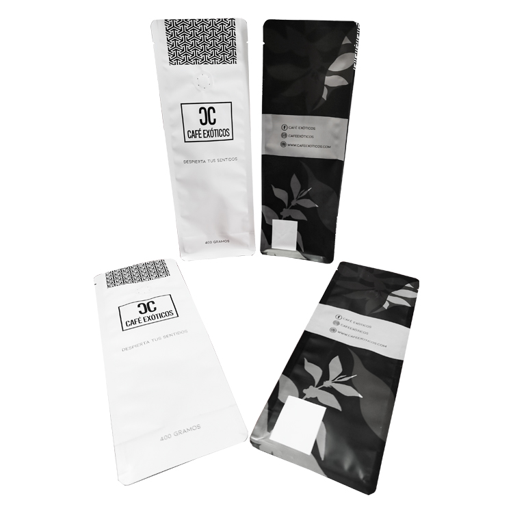 Custom Matte Flat Bottom Coffee Bag with One-Way Degassing Valve (400g) Gallery 3