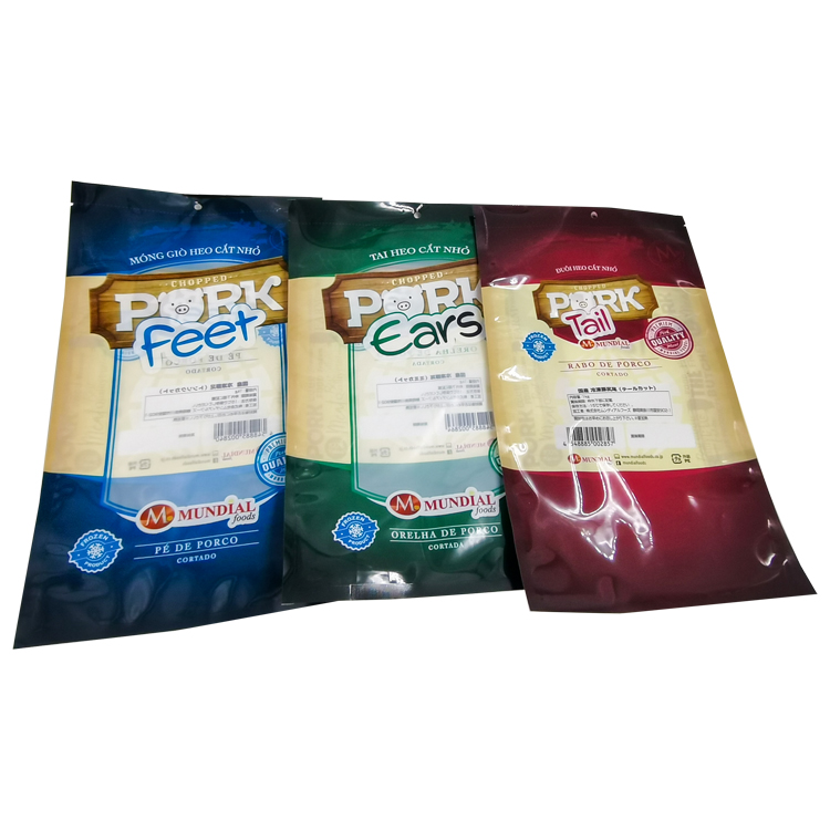 Heavy-Duty Nylon (NY/PE) Three-Side Seal Pouch with Clear Window for Frozen Meat & Pork Bones Gallery 3