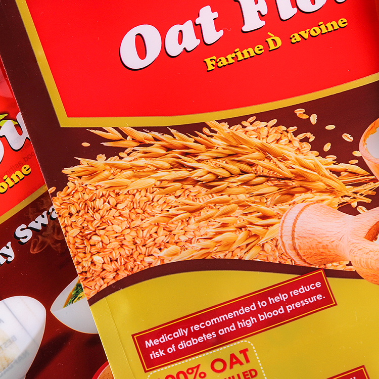 Custom 1kg Stand-Up Pouch for Oat Flour – High-Barrier NY/PE Packaging Bag with Resealable Zipper Gallery 5