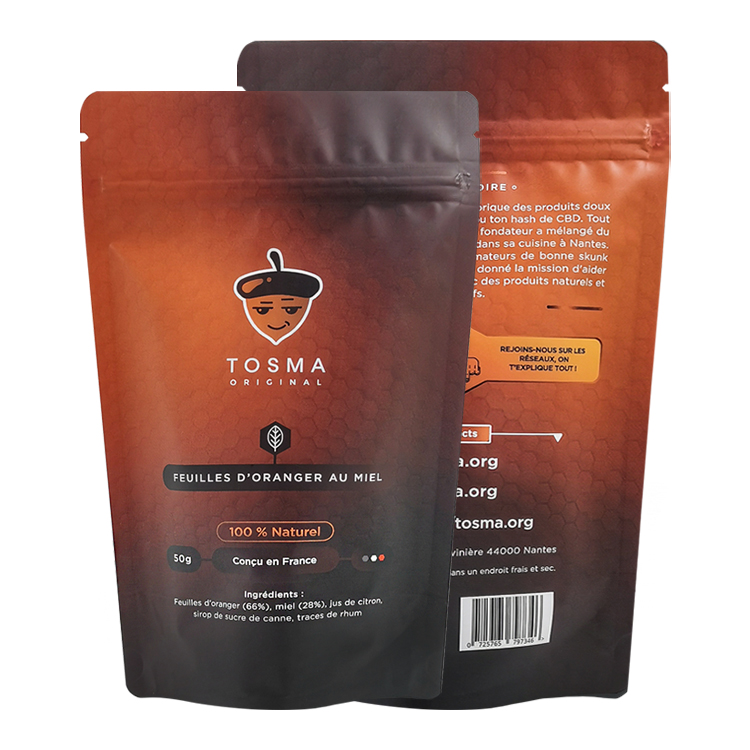 Custom 50g Stand-Up Food Pouch – High-Barrier Matte VMPET Packaging Bag with Premium Digital Printing