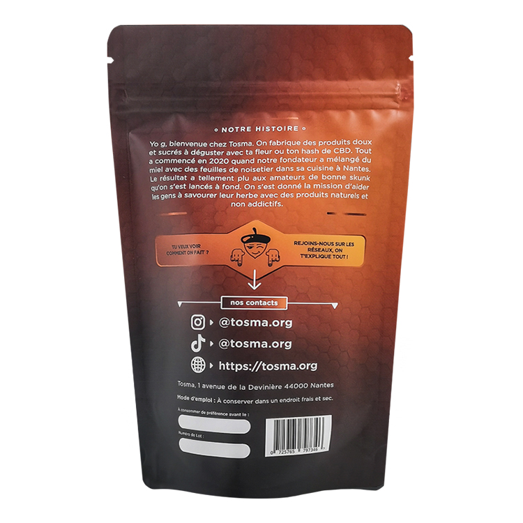 Custom 50g Stand-Up Food Pouch – High-Barrier Matte VMPET Packaging Bag with Premium Digital Printing Gallery 4