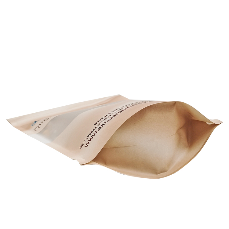 Custom White Kraft Paper Stand-Up Pouch for Baking Ingredients – Matte Packaging Bag with Clear Window and Resealable Zipper Gallery 6