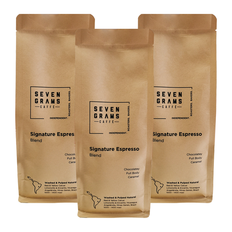 Custom 12oz Flat Bottom Kraft Paper Coffee Bag – High-Barrier VMPET Lined Eight-Side Sealed Pouch with One-Way Degassing Valve Gallery 2