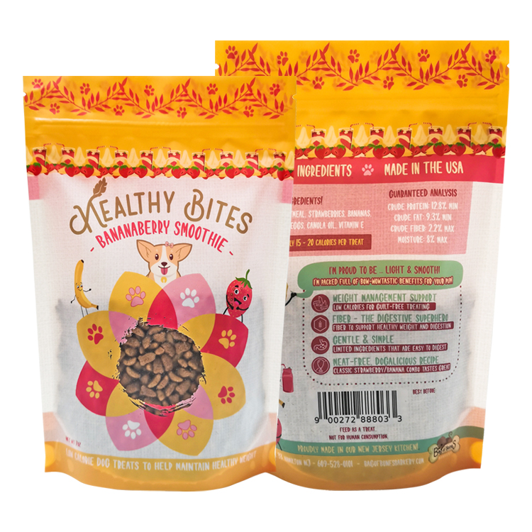 Custom 8oz Stand-Up Dog Treats Pouch – Matte Pet Food Packaging Bag with Shaped Clear Window & Digital Printing Gallery 5