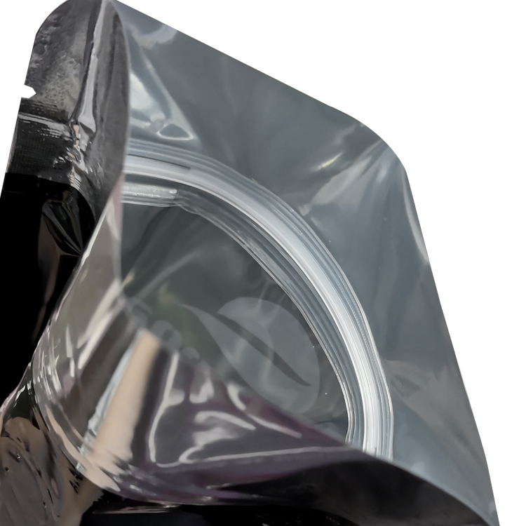Custom 12oz Flat Bottom Coffee Pouch – High-Barrier Glossy VMPET Lined Eight-Side Sealed Bag with One-Way Degassing Valve Gallery 5