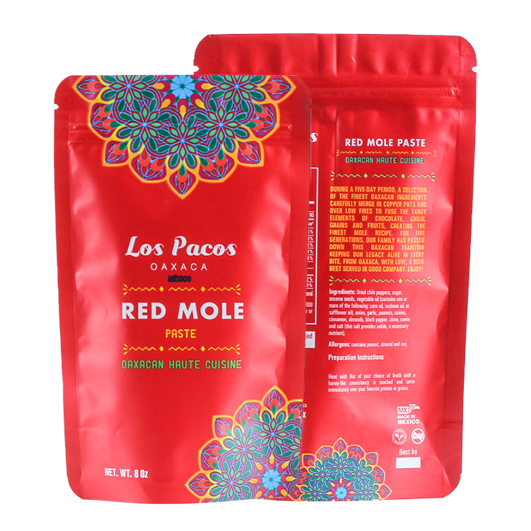 Custom 8oz Stand-Up Pouch for Mexican Mole Paste – High-Barrier Matte VMPET Bag with Oil-Resistant Liquid PE Lining Gallery 6