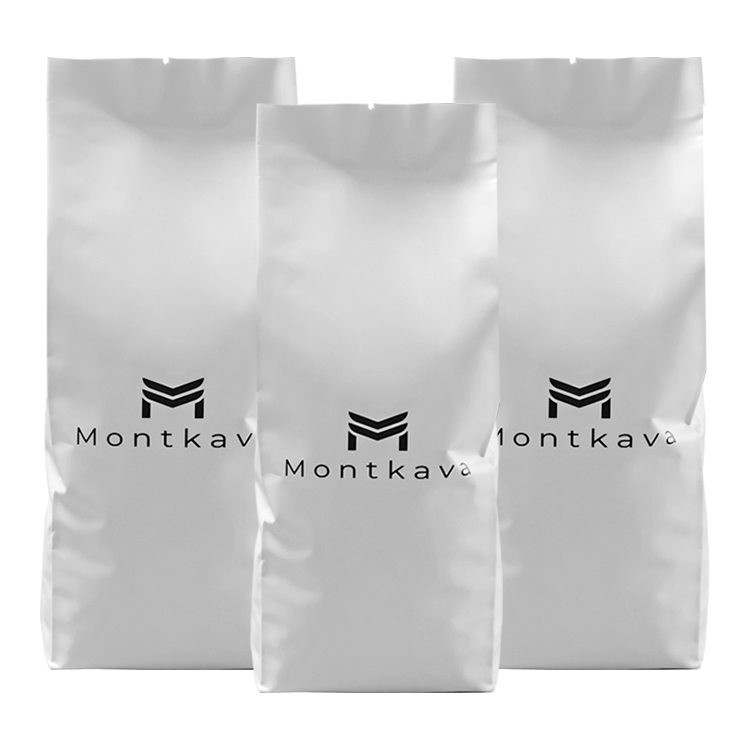 Custom Minimalist Matte White Box bottom pouch Coffee Pouch with One-Way Degassing Valve Gallery 6