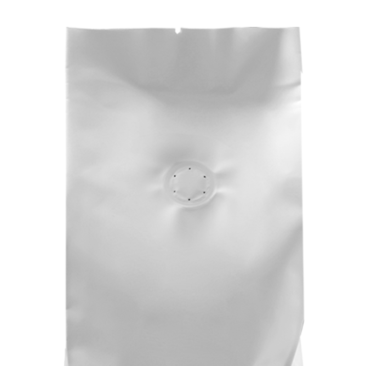 Custom Minimalist Matte White Box bottom pouch Coffee Pouch with One-Way Degassing Valve Gallery 5