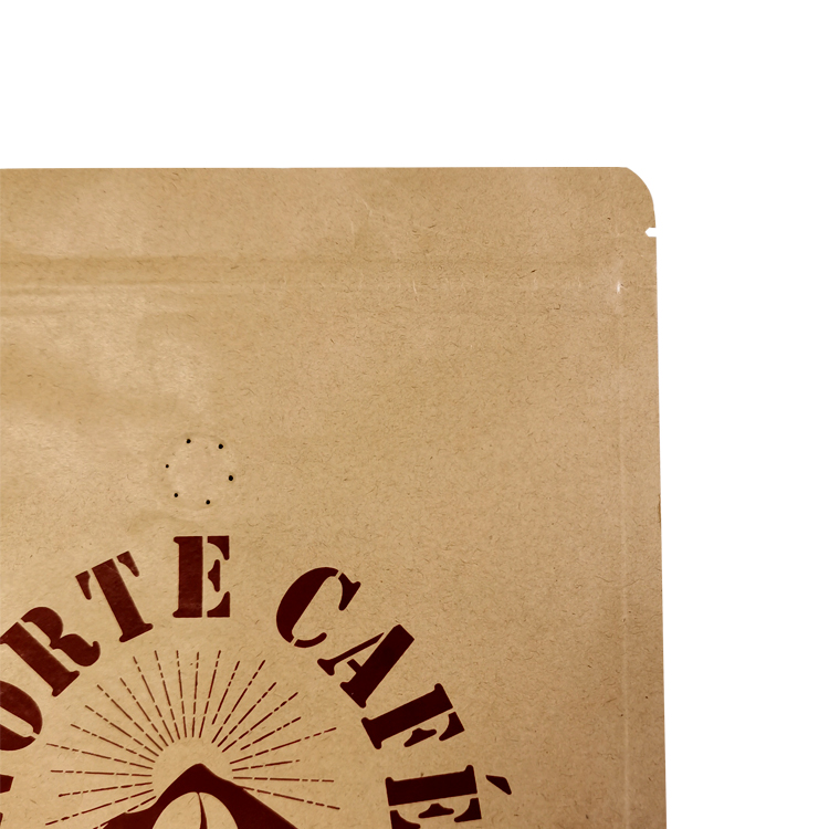 Custom Printed Matte-Shield Kraft Paper Stand Up Coffee Bag with Degassing Valve Gallery 6