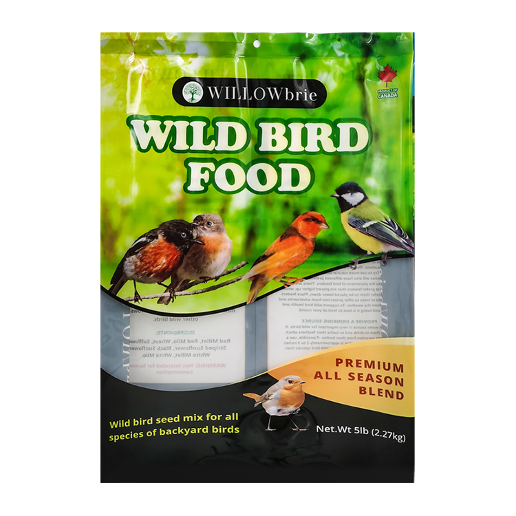 Custom PA/PE Back-Seal Pouch with Clear Window for 5lb (2.27kg) Bulk Bird Food & Pet Feed Gallery 4