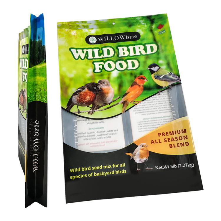 Custom PA/PE Back-Seal Pouch with Clear Window for 5lb (2.27kg) Bulk Bird Food & Pet Feed Gallery 6