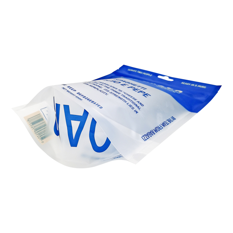Custom Frosted Matte Stand Up Pouch with Zipper and Euro Slot for 500g+ Fresh Pasta & Chilled Foods Gallery 6
