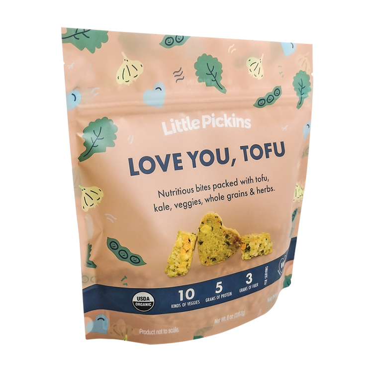 Custom Digital Printed Matte Stand Up Pouch for 8oz Frozen Organic Toddler Food & Bites Gallery 6