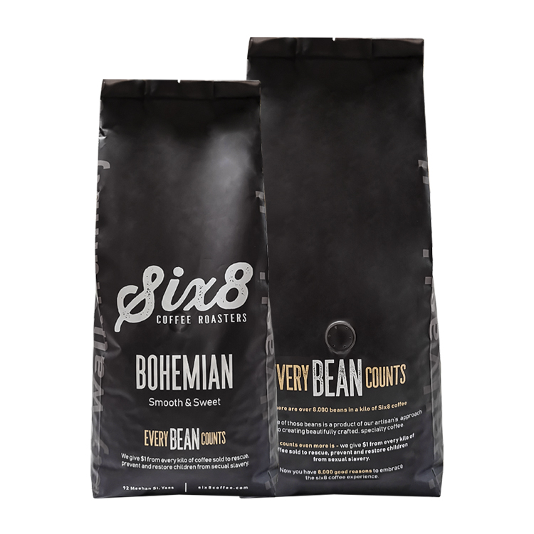 Custom Recyclable Mono-Material (PE/MDOPE) Side-Gusset Coffee Bag with High-Barrier Degassing Valve Gallery 2