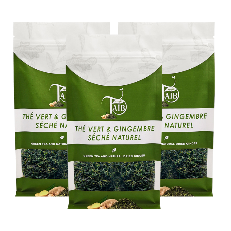 Custom Matte Flat Bottom Tea Pouch with Clear Window (Matopp/VMPET/PE) for 125g Loose Leaf Green Tea & Herbal Blends Gallery 2