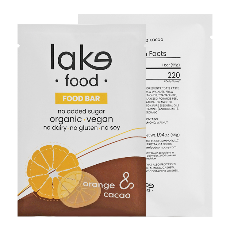 Custom Digital Printed Matte Three-Side Seal Pouch (MATOPP/VMPET/PE) for 55g Organic Energy Bars Gallery 3