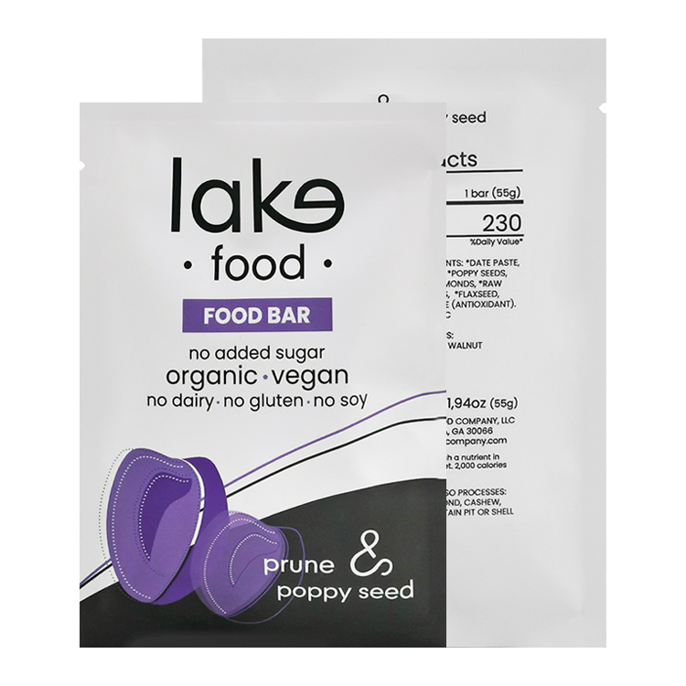 Custom Digital Printed Matte Three-Side Seal Pouch (MATOPP/VMPET/PE) for 55g Organic Energy Bars Gallery 4