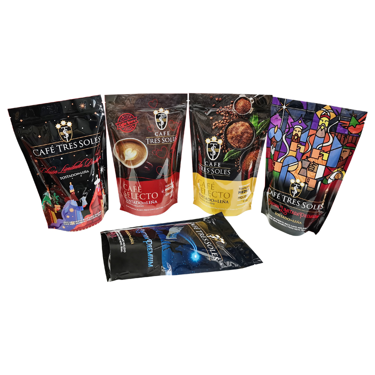 Custom Digital Printed 16oz (1lb) Stand Up Coffee Pouch with Valve (PET/VMPET/PE) Gallery 2