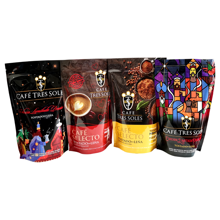 Custom Digital Printed 16oz (1lb) Stand Up Coffee Pouch with Valve (PET/VMPET/PE) Gallery 3