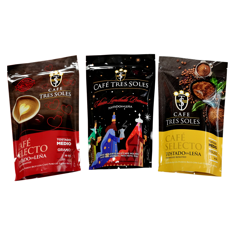 Custom Digital Printed 16oz (1lb) Stand Up Coffee Pouch with Valve (PET/VMPET/PE) Gallery 4