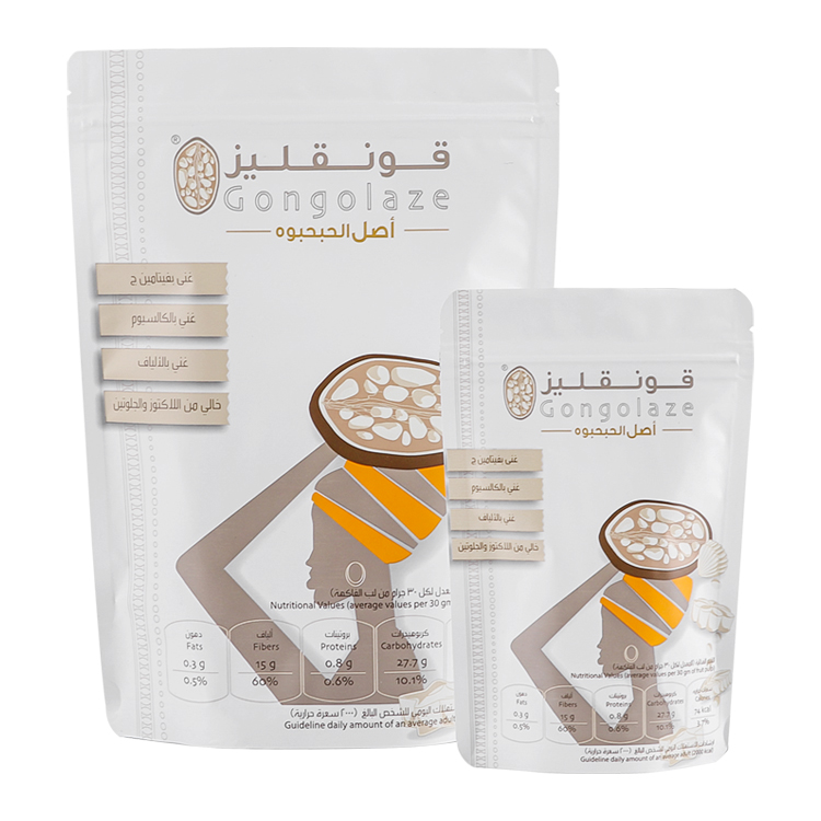 Custom Printed Matte Aluminum Foil Stand Up Pouch (MATOPP/AL/PE) for Baobab Fruit Pulp & Superfood Powders