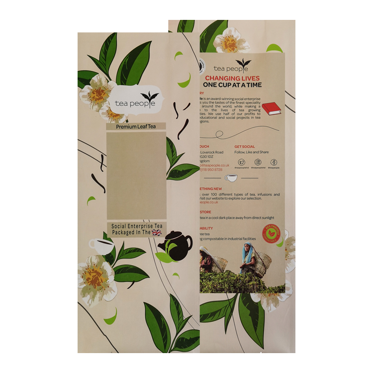 Custom 100% Compostable Side-Gusset Bulk Tea Bag (Kraft/NKME/PBS) for Commercial Loose Leaf Tea Gallery 2
