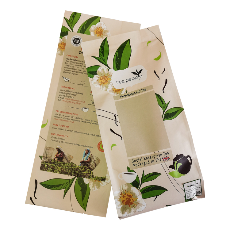 Custom 100% Compostable Side-Gusset Bulk Tea Bag (Kraft/NKME/PBS) for Commercial Loose Leaf Tea Gallery 5