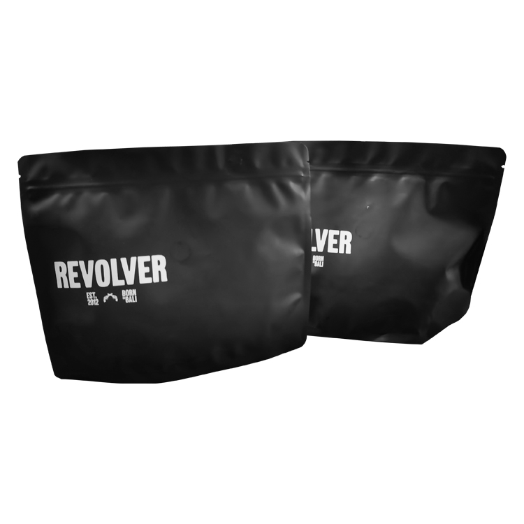 Custom 100% Recyclable Soft-Touch Stand-Up Coffee Pouch with Valve for Specialty Beans