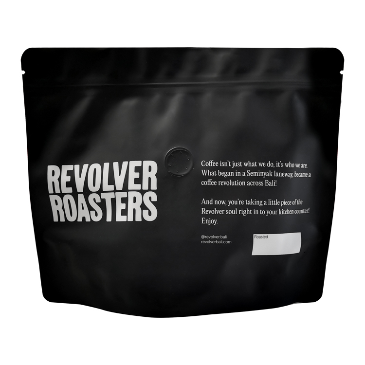 Custom 100% Recyclable Soft-Touch Stand-Up Coffee Pouch with Valve for Specialty Beans Gallery 3