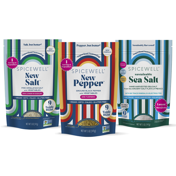 Custom Digital Printed 100% Compostable Stand-Up Pouch (NK/Kraft/NKME/PBS) for 5oz Gourmet Seasonings & Mineral Salts