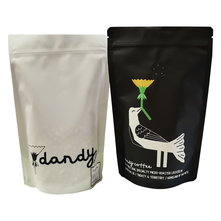 Custom Digital Printed 100% Recyclable Stand-Up Coffee Pouch (MDOPE/PE) with Valve for 12oz Specialty Beans