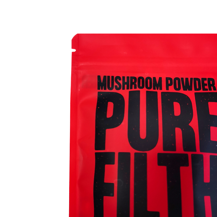 Custom Digital Printed 100% Recyclable Stand-Up Pouch (Mono-PE) for 100g Organic Mushroom Powders Gallery 6