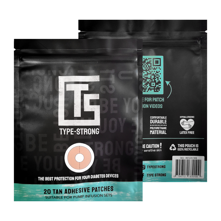 Custom Digital Printed Matte Flat Pouch (120 Micron) with Zipper for 20ct Medical Device Adhesive Patches