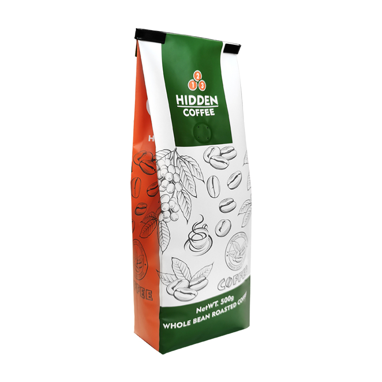 Custom Digital Printed Matte Side-Gusset Coffee Pouch (140 Micron) with Degassing Valve for 500g Whole Beans Gallery 5