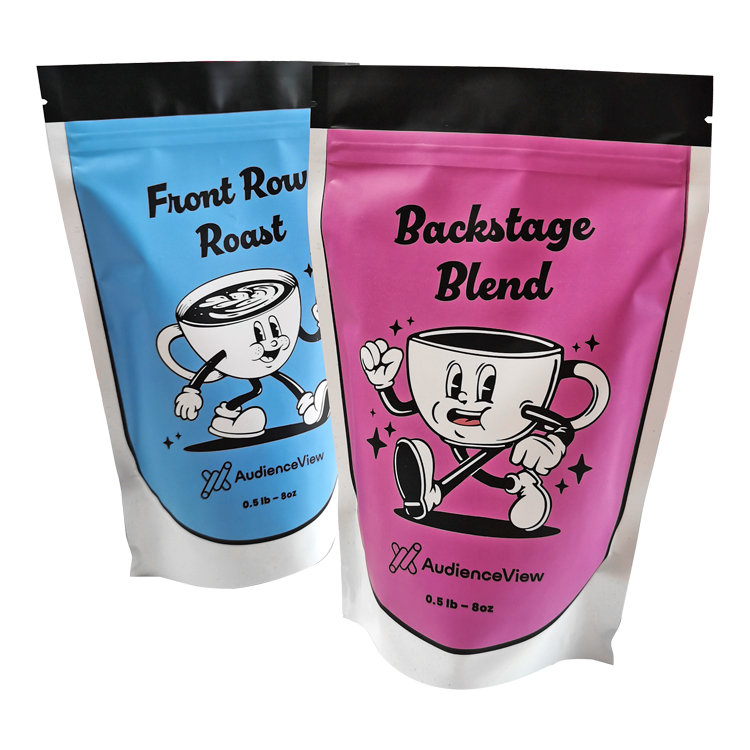 Custom Digital Printed Matte Stand-Up Coffee Pouch with Degassing Valve for 8oz Beans Gallery 2