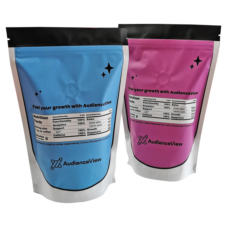 Custom Digital Printed Matte Stand-Up Coffee Pouch with Degassing Valve for 8oz Beans Gallery 3