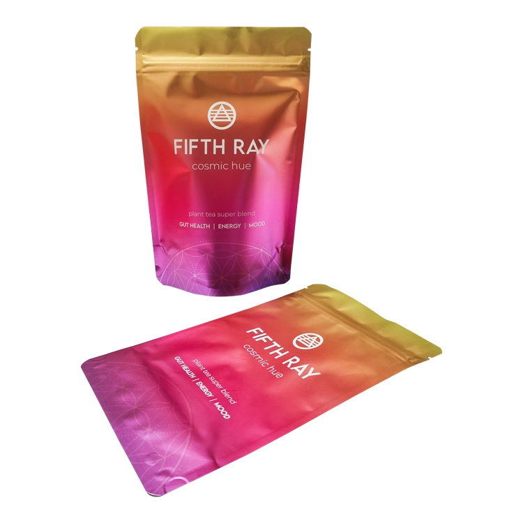 Custom Digital Printed Matte Stand-Up Pouch (120 Micron) with VMPET Barrier for 75g Herbal Tea Blends Gallery 2