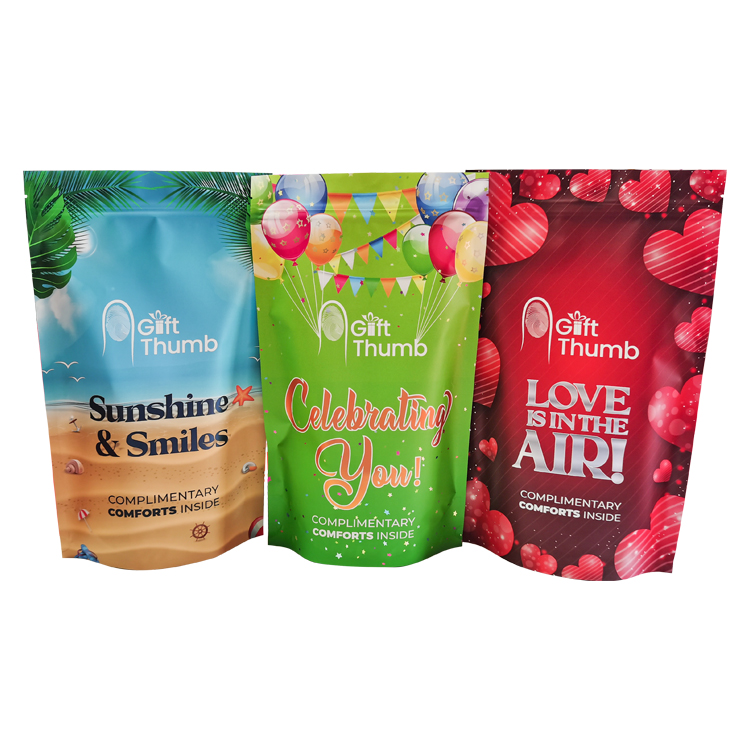 Custom Digital Printed Matte Stand-Up Pouch (140 Micron) for Hotel Amenities & Hospitality Guest Welcome Kits